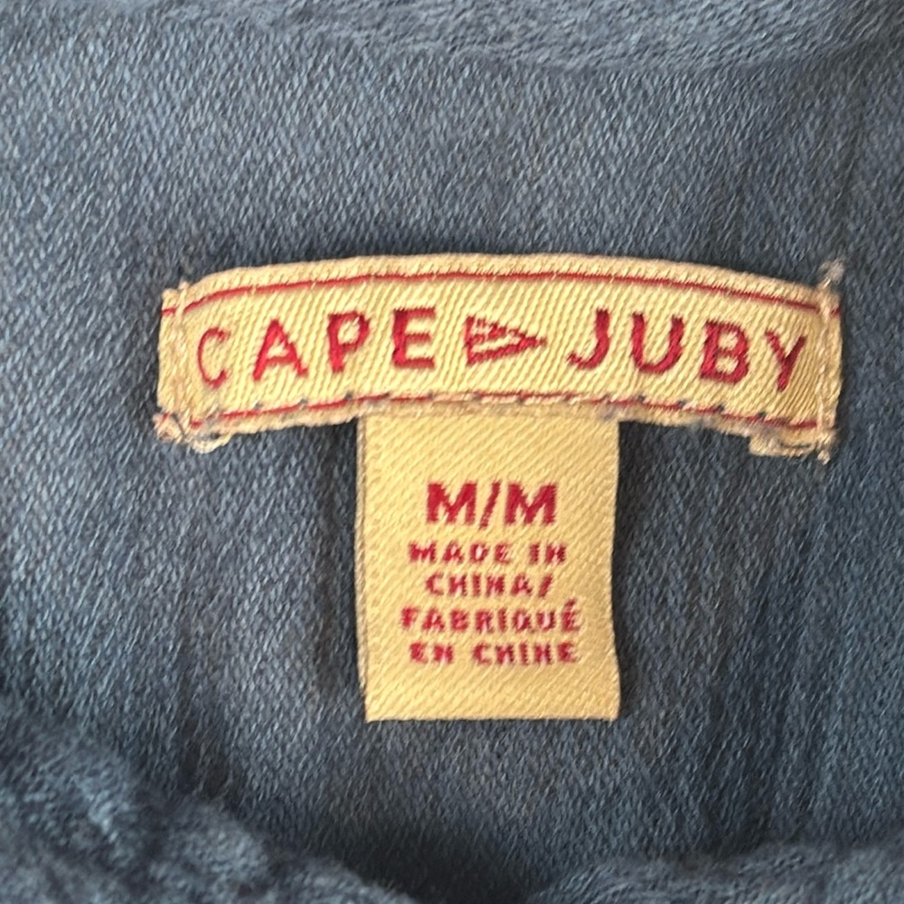 Cape Juby‎ Shirt Womens Medium Blue Button Down - Picture 4 of 7